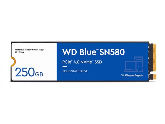 WD SSD M.2 (2280) 250GB Blue SN580 PCIe 4.0/NVMe (Di) 