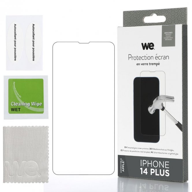 WE Verre trempé APPLE IPHONE 14 PLUS: Protection écran - anti-rayures - anti-bul 