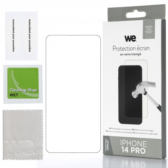 WE Verre trempé APPLE IPHONE 14 PRO: Protection écran - anti-rayures - anti-bull 