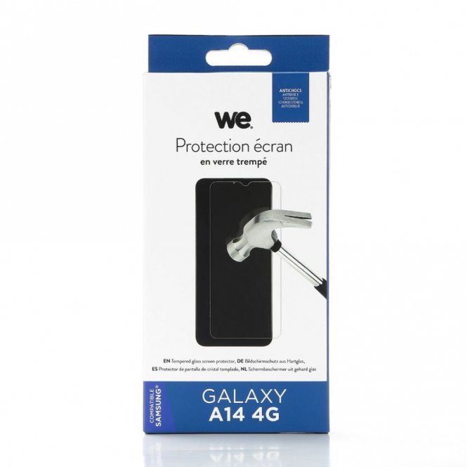 WE Verre trempé SAMSUNG GALAXY A14 4G: Protection écran - anti-rayures - anti-bu 