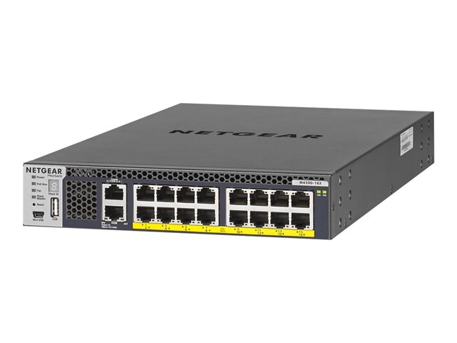 Netgear 16Port Gigabit PoE+ Managed Switch 100/1000/10000 M4300-16X 199W PoE Stabelbar, Nonstop Forwarding uvm. 