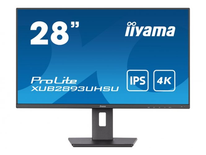 iiyama ProLite XUB2893UHSU-B5 - Écran LED - 28" - 3840 x 2160 4K @ 60 Hz - IPS - 300 cd/m² - 1000:1 - 3 ms - HDMI, DisplayPort - haut-parleurs - noir mat 