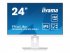 iiyama ProLite XUB2492HSU-W6 - Écran LED - 24" (23.8" visualisable) - 1920 x 1080 Full HD (1080p) @ 100 Hz - IPS - 250 cd/m² - 1300:1 - 0.4 ms - HDMI, DisplayPort - haut-parleurs - blanc mat 