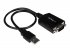 StarTech.com Câble adaptateur de 30 cm USB vers série DB9 RS232 - Mémorisation de port COM - 1x DB-9 mâle - 1x USB A mâle - Adaptateur série - USB - RS-232 - noir 