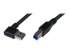 StarTech.com Câble USB 3.0 SuperSpeed A vers B coudé à angle droit de 90° 1 m - Câble USB 3.0 AB - M/M - 1x USB A (M) 1x USB B (M) Noir 1m - Câble USB - USB Type B (M) pour USB type A (M) - USB 3.0 - 1 m - moulé, connecteur à angle droit - noir - pour P/N 