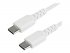 StarTech.com Câble de Chargement USB-C 1m - Cordon de Chargement USB 2.0 Type C vers USB-C pour PC Portable - Gaine TPE Fibre Aramide M/M 60W Blanc - Samsung S10 S20 iPad Pro MS Surface (RUSB2CC1MW) - Câble USB - 24 pin USB-C (M) droit pour 24 pin USB-C ( 