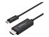 StarTech.com Câble USB C vers HDMI 6 pieds (2 m), câble adaptateur vidéo USB Type C 4K 60 Hz vers HDMI 2.0, compatible Thunderbolt 3, ordinateur portable vers moniteur/écran HDMI, câble DP 1.2 Alt Mode HBR2, noir - câble vidéo USB-C 4K (CDP2HD2MBNL ) - Câ 