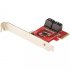 StarTech.com Carte PCI Express SATA 4 ports - Contrôleur PCIe SATA - ASM1166 Non-Raid - Convertisseur PCI Express 3.0 vers SATA - Connecteurs Empilés - Carte d'Extension SATA (4P6G-PCIE-SATA-CARD) - Contrôleur de stockage - SATA 6Gb/s - profil bas - PCIe 