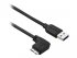 StarTech.com Câble Micro USB 3.0 slim - Cordon USB-A vers Micro-B à angle gauche de 50 cm - USB 3.1 Gen 1 (5 Gb/s) - M/M - Câble USB - Micro-USB de type B (M) pour USB type A (M) - USB 3.0 - 50 cm - connecteur à angle gauche, moulé - noir 