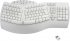 perixx PERIBOARD-612W, Grand Clavier Ergonomique sans Fil, Connexion 2.4Ghz et Bluetooth 4.0 pour Windows et Mac – Blanc, AZERTY 