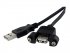 30cm Panel Mount USB Cable A to A - F/M 