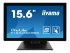 iiyama ProLite T1634MC-B8X - Écran LED - 15.6" - écran tactile - 1920 x 1080 Full HD (1080p) @ 60 Hz - IPS - 450 cd/m² - 700:1 - 25 ms - HDMI, VGA, DisplayPort - noir, mat 