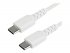 StarTech.com Câble de Chargement USB-C 2m - Cordon de Chargement USB 2.0 Type C vers USB-C pour PC Portable - Gaine TPE Fibre Aramide M/M 60W Blanc - Samsung S10 S20 iPad Pro MS Surface (RUSB2CC2MW) - Câble USB - 24 pin USB-C (M) droit pour 24 pin USB-C ( 