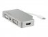 StarTech.com Adaptateur de voyage audio/vidéo 4 en 1 - USB Type-C vers VGA, DVI, HDMI ou Mini DP - 4K (CDPVGDVHDMDP) - Adaptateur vidéo - 24 pin USB-C mâle pour HD-15 (VGA), DVI-D, HDMI, Mini DisplayPort femelle - 10.5 cm - argent - support 4K, actif 