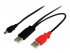 StarTech.com Câble USB 2.0 en Y A vers Mini B de 1,8 m  - Cordon USB pour disque dur externe - 2x USB A (M) vers 1x USB Mini B (M) - Câble USB - USB (M) pour mini USB type B (M) - USB 2.0 - 1.8 m - noir - pour P/N: SAT1810U2, SLMSOPTB, PEXUSB7LP 