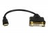 StarTech.com 8 in Mini HDMI to DVI Cable Adapter, DVI-D to HDMI (1920x1200p), 19 Pin HDMI Mini (C) Male to DVI-D Female, Digital Monitor Adapter Cable M/F, 3.9 Gbps Bandwidth, Black - Mini HDMI to DVI Adapter - Adaptateur vidéo - DVI-D femelle pour 19 pin 