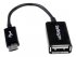 StarTech.com 5in Micro USB to USB OTG Host Adapter - Micro USB Male to USB A Female On-The-GO Host Cable Adapter (UUSBOTG) - Adaptateur USB - USB (F) pour Micro-USB de type B (M) - USB 2.0 OTG - 12.7 cm - noir - pour P/N: ST4300U3C1, ST4300U3C1B 