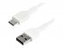 StarTech.com Câble de Chargement 2m USB A vers USB C - Cordon USB 2.0 vers USB-C à Charge/Synchronisation Rapides - Gaine TPE en Fibre Aramide M/M 3A Blanc - Samsung S10/iPad Pro/Pixel (RUSB2AC2MW) - Câble USB - USB (M) droit pour 24 pin USB-C (M) droit - 