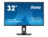 iiyama ProLite XB3270QSU-B1 - Écran LED - 32" (31.5" visualisable) - 2560 x 1440 WQHD @ 100 Hz - IPS - 250 cd/m² - 1200:1 - 3 ms - 2xHDMI, DisplayPort - haut-parleurs - noir mat 