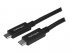StarTech.com Câble USB-C vers USB-C de 1 m - Cordon USB Type C vers USB Type C - M/M - USB 3.0 (5Gb/s) - Câble USB - 24 pin USB-C (M) droit pour 24 pin USB-C (M) droit - USB 3.1 Gen 2 / Thunderbolt 3 / DisplayPort 1.2 - 1 m - support 4K - noir - pour P/N: 