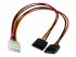 StarTech.com Câble d'Alimentation Adaptateur en Y Molex vers Double SATA - 30 cm - 1x LP4 Mâle - 2x SATA Power Receptacle - Adaptateur secteur - alimentation interne 4 plots (M) pour alimentation SATA (F) - pour P/N: BRACKET125PTP, HSB13SATSASB, HSB1SATSA 