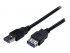 StarTech.com Câble d'extension USB 3.0 SuperSpeed de 2m - Rallonge / Prolongateur USB A vers A - Répéteur USB 3.0 - M/F - Noir - Rallonge de câble USB - USB type A (F) pour USB type A (M) - USB 3.0 - 2 m - noir - pour P/N: HB30A4AIB, SV211DPUA4K, SV211HDU 