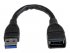 StarTech.com Câble d'extension USB 3.0 de 15cm - Rallonge / Prolongateur USB A vers A - Répéteur USB 3.0 - M/F - Noir - Rallonge de câble USB - USB type A (F) pour USB type A (M) - USB 3.0 - 15.2 cm - moulé - noir - pour P/N: 35FCREADBU3, HB30A4AIB, HB30C 