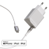 GREEN E CHARGEUR SECTEUR 220 V - MOBILE - CÂBLE USB / APPLE LIGHTNING (avec câble et chargeur secteur se dissociant) 