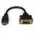 StarTech.com Cable adaptateur video HDMI vers DVI-D de 20 cm - HDMI male vers DVI femelle - Adaptateur vidéo - HDMI mâle pour DVI-D femelle - 20.32 cm - blindé - noir - pour P/N: BNDDKT30CAHV, CDP2DVIMM2MB, DKT30CSDHPD, DKT30CSDHPD3, DP2DVI2MM3, DP2DVIMM6 