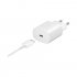 Samsung EP-TA800XWEGWW - Chargeur Secteur Complet (Adaptateur USB Type C Fast Charge 25W & Câble USB Type C Vers USB Type C Détachable, Blanc) - Emballage Original 