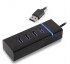 MicroConnect USB3.0, 4 x USB Type A, 5Gbps, Black 