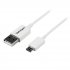 2m White Micro USB Cable - A to Micro B 