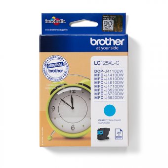Brother LC125XLC - Très Haut Rendement - cyan - original - cartouche d'encre - pour Brother DCP-J4110DW 