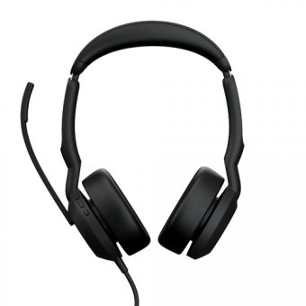 Jabra Evolve2 50 UC Stereo - Micro-casque - sur-oreille - filaire - Suppresseur de bruit actif - USB-C, USB-A - noir - certifié UC 