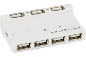 Hub 7 ports usb 2.0 desktop auto-alimente 