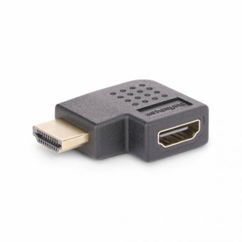 Startech Adaptateur HDMI 2.0 à Angle Droit, M/F, Extension HDMI 4K60 - High Speed - adaptateur HDMI - HDMI mâle pour HDMI femelle à angle droit - noir - passif, bi-directionnel, support pour 4K60Hz 