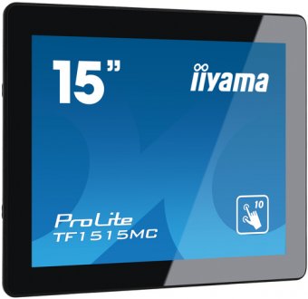 iiyama ProLite TF1515MC-B2 - Écran LED - 15" - cadre ouvert - écran tactile - 1024 x 768 - TN - 350 cd/m² - 800:1 - 8 ms - HDMI, VGA, DisplayPort - noir 