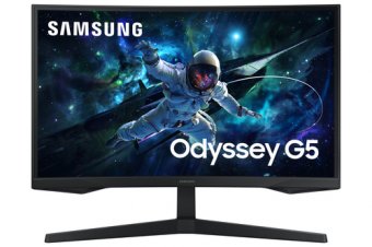 Samsung Odyssey G5 S27CG554EU - G55C Series - écran LED - jeux - incurvé - 27" - 2560 x 1440 QHD @ 165 Hz - VA - 300 cd/m² - 2500:1 - HDR10 - 1 ms - HDMI, DisplayPort - noir 