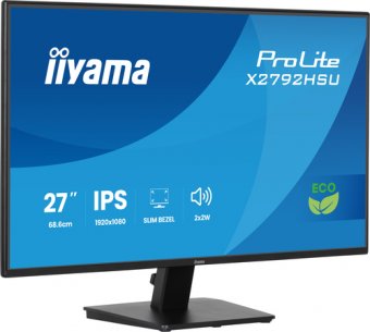 iiyama ProLite X2792HSU-B1 - Écran LED - 27" - 1920 x 1080 Full HD (1080p) @ 120 Hz - IPS - 300 cd/m² - 1500:1 - 3 ms - HDMI, DisplayPort - haut-parleurs - noir mat 