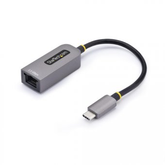 Startech 2.5GbE USB-C to Ethernet Adapter - Adaptateur réseau - USB-C 3.2 Gen 1 / Thunderbolt 3 - Ethernet 10M/100M/1G/2,5 Gigabit - gris sidéral 