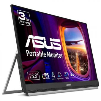 ASUS ZenScreen MB249C - Écran LED - 23.8" - portable - 1920 x 1080 Full HD (1080p) @ 75 Hz - IPS - 250 cd/m² - 1000:1 - 5 ms - HDMI, 2xUSB-C - haut-parleurs - noir 
