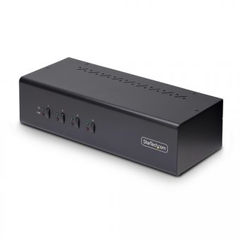 StarTech.com Switch KVM 4 Ports DisplayPort pour 2 Moniteurs, KVM 4K 60Hz - Commutateur écran-clavier-souris/audio - 4 x KVM / audio / USB - 1 utilisateur local - de bureau - Conformité TAA 