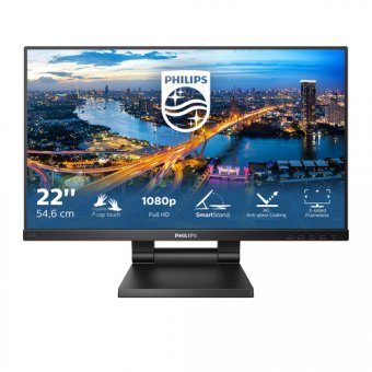 Philips B Line 222B1TC - Écran LED - 22" (21.5" visualisable) - écran tactile - 1920 x 1080 Full HD (1080p) @ 75 Hz - IPS - 250 cd/m² - 1000:1 - 4 ms - HDMI, VGA, DisplayPort - haut-parleurs - texture noire 
