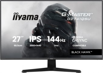 iiyama G-MASTER Black Hawk G2741QSU-B1 - Écran LED - jeux - 27" - 2560 x 1440 QHD @ 144 Hz - IPS - 350 cd/m² - 1500:1 - 1 ms - HDMI, DisplayPort - haut-parleurs - noir, mat 