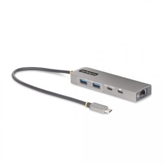 StarTech.com Hub USB-C à 3 Ports, Ethernet 2,5 Gbps, PD, USB 3.2 10Gbps - Concentrateur (hub) - compact - 1 x USB-C + 3 x USB 3.1 + 1 x 2.5GBase-T - de bureau 