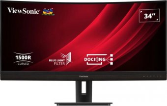 ViewSonic VG3456C - Écran LED - incurvé - 34" - 3440 x 1440 UWQHD @ 100 Hz - VA - 400 cd/m² - 3000:1 - 5 ms - 2xHDMI, DisplayPort, USB-C - haut-parleurs 