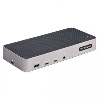 StarTech.com Station d'Accueil Triple Moniteur USB-C, 4K, 5xUSB, 100W PD - Station d'accueil - USB-C - 1GbE 