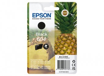 Epson 604 Singlepack - 3.4 ml - noir - original - blister - cartouche d'encre - pour Expression Home XP-2200, 2205, 3200, 3205, 4200, 4205, WorkForce WF-2910, 2930, 2935, 2950 