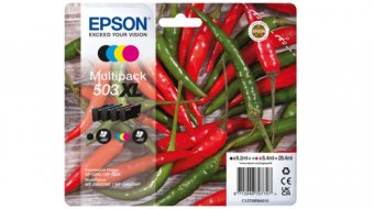 Epson 503XL Multipack - Pack de 4 - XL - noir, cyan, magenta, jaune - original - blister - cartouche d'encre - pour Expression XP-5205, Expression Home XP-5200, WorkForce WF-2965DWF 