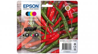 Epson 503 Multipack - Pack de 4 - noir, jaune, cyan, magenta - original - blister - cartouche d'encre - pour WorkForce WF-2960 